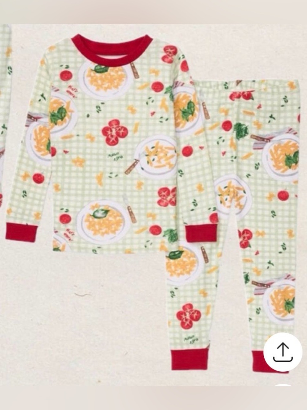 Burt's Bees, Penne Pasta Organic Cotton PJ Set  NWT Size 4T